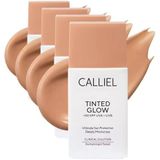 Calliel Günlük Renkli Likit Güneş Kremi Hafif Yapı Ton Eşitleyen SPF 50 – 02-50 ml (4 paketi)