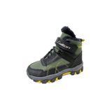 Callion 06P Deri Cocuk Sneakers Bot Haki Siyah Sari