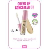 Callista Cover Up 03 Sand Renkli Yoğun Kapatıcı Göz Altı Kapatıcısı Uzun Süre Kalıcı Makyaj Ürünü