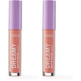 Callista Dreamy Matte Cream Mat Görünümlü Lipgloss 207 Angelic, Nude 2li paket