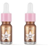 Callista Shine Bestie Highlighter Likit Aydınlatıcı 04 Sunset Pixie 2li paket