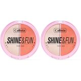 Callista Shine & Fun Face Duo 120 Dream Team Allık & Aydınlatıcı Paleti 2li paket