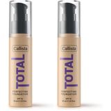 Callista Total Perfecting Fondöten 220 Natural Beige (2 paketi)