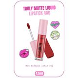 Callista Truly Matte Liquid Lipstick Mat Likit Ruj 406 Plum Pout - Kırmızı