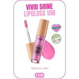 Callista Vivid Shine 108 Pink Utopia Işıltılı Dudak Parlatıcısı 4,5 ml Nemlendirici Formül ve Parlak Etki
