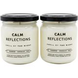 Calm Reflections Çiftli Soya Mum Seti – El Yapımı Kokulu Doğal Mumlar, Nane-Tarçın-Çikolata - Çok Renkli - 1