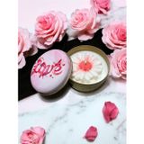 Calma Flame Love Yazılı El Yapımı Soya Mum – Romantik Hediye, Sevgililer Günü, Ev Dekor, Özel Gün , Hediye