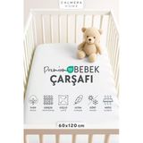 Calmera | %100 Pamuk Penye Lastikli Bebek Çarşafı | 60 X 120 Cm - 70 X 140 Cm | Park Yatak - Beşik