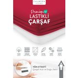 Calmera %100 Pamuk Penye Lastikli Çarşaf - Tek | Çift Kişilik | Battal King Size - Kırmızı