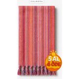 Calmera Etnika Peştemal | İnce - Renkli Saçaklı | Plaj Pareo, Deniz, Havuz, Yoga, Pilates Havlusu - Turuncu - 90 x 170 cm