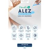 Calmera Pamuklu Su Sıvı Geçirmez Alez | Havlu Yatak Koruyucu - Full Kenar Fitted | Tek Çift Battal - Beyaz
