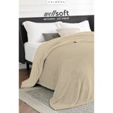 Calmera Wellsoft Çift Kişilik Battaniye | Ultra Yumuşak & Hafif | Peluş | 200 × 220 cm - Bej