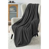 Calmera Wellsoft TV Battaniyesi | Ultra Yumuşak & Hafif | Peluş - Polar | 130 × 170 cm - Antrasit
