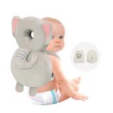 Calody Bebek Kafası Koruyucu Yastık Küçük Çocuk Sırt Çantası, Yeni Yürüyen Bebek için Bebek Güvenlik Ürünleri, Emekleme ve Yürüyüş için Bebek Sırt Koruması (Fil))