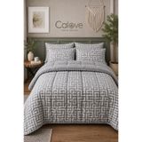 calove Çift Kişilik Yumuşak Welsoft Yorgan ve Yastık Kılıfı Seti - 195 x 215 cm Labirent