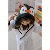 calove Çocuk Bornozu %100 Pamuk Penguen Nakışlı
