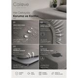 Calove Premium Sıvı Geçirmez Mikrofiber Alez - Tam Kenar Korumalı Yatak Koruyucu (Bebek/tek/çift/battal) - 120 x 200 cm - Gri