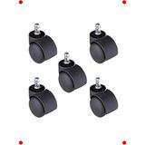 Calperia 5'li Pimli Ofis Koltuğu Tekerleği Seti - 50 mm