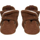 Caluu Baby Kaydırmaz Taban, Bebek Pandufu, Ilk Adım Ev Patiği, Terletmeyen, Tüylenmeyen Polar - Kahve