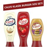 Calve Klasik Burger Sos Seti 3’lü (Ketçap, Mayonez, Burger Sos) - 1395 gr