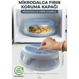 Calvera Mikrodalga Fırın Koruma Kapağı 24,5 Cm– Şeffaf Sıçrama Önleyici, Buhar Delikli Isıya Dayanıklı Kapak