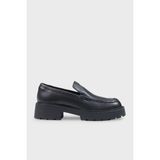 Calvin Klein % 100 Deri Logolu Makosen Ayakkabı HW0HW030440GJ Bayan AYAKKABI HW0HW03044 0GJ SİYAH
