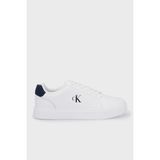 Calvin Klein % 100 Deri Logolu Sneaker Ayakkabı YM0YM0143502Y Erkek Ayakkabı YM0YM01435 02Y - Beyaz