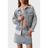 Calvin Klein % 100 Pamuk Relaxed Fit Cepli Kot Ceket LV047G726GYP3 Bayan Kot Ceket LV047G726G Yp3 - Açık Mavi