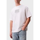 Calvin Klein % 100 Pamuk Relaxed Fit Logolu Bisiklet Yaka T Shirt LV04RF823GYAF Erkek T Shirt LV04RF823G Yaf - Beyaz - 3XL