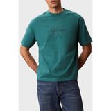 Calvin Klein % 100 Pamuk Relaxed Fit Logolu T Shirt LV04RG814G8ZU Erkek T Shirt LV04RG814G 8zu - Petrol - 2XL