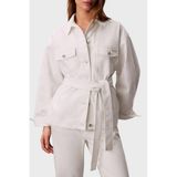 Calvin Klein% 100 Pamuklu Regular Fit Klasik Yaka Kot Ceket LV047F759G ASN Bayan KOT CEKET LV047F759G ASN