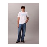 Calvin Klein 20' March Grafik Detaylı T-shirt, S, LV04RF820GYAF, Beyaz, Erkek