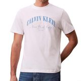 Calvin Klein 20's March Grafik Detaylı T-shirt, L, LV04RF820GYAF, Beyaz, Erkek