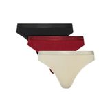 Calvin Klein 3'lü Bikini Külot, Kadın, Siyah-Kırmızı, L Beden