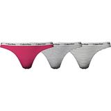 Calvin Klein 3'lü Tanga Seti, L, 000QD3587E658Renkli, Renkli, kadın