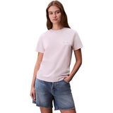 Calvin Klein a- logo cn 2 pack tee Kadın T-Shirts cradle pink/black S