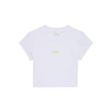 Calvin Klein A- Monogram Baby Tee Bisiklet Yaka T-Shirt Mor, M, LV047AB802WGA, White, Kadın