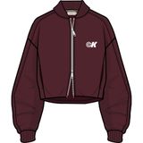 Calvin Klein a- oversized scuba zip bomber ja Kadın Ceket Deep Rouge XS