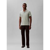 Calvin Klein Açık Yeşil Erkek Logo Baskılı Polo T-Shirt LV04LF208GPEZ_SS Tech Bırdseye Inte - Bej - M