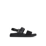 Calvin Klein Back Strap W Buckle Logo Deri Siyah Erkek Sandalet