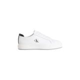 Calvin Klein BASKET CUPS LACEUP LTH ML Kadın Spor Ayakkabı, Bright White/Black, 39