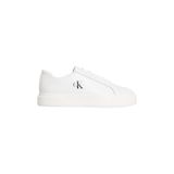 Calvin Klein BASKET CUPSOLE LACEUP LTH ML Erkek Spor Ayakkabı, Triple Bright White, 45