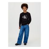 Calvin Klein Baskılı Erkek Çocuk Siyah Sweatshırt IB0IB02585BEH