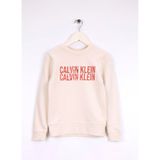 Calvin Klein Baskılı Erkek Çocuk Sweatshirt, 12 Yaş, 5003295652, Ekru, erkek-çocuk