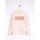 Calvin Klein Baskılı Erkek Çocuk Sweatshirt, 12 Yaş, 5003295652, Ekru, erkek-çocuk