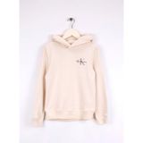 Calvin Klein Baskılı Kız Çocuk Ekru Sweatshırt IU0IU00266PGB - 8 Yaş