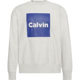 Calvin Klein Baskılı Logo Sweatshirt, M, LV04RD216GV7L, BEYAZ, erkek