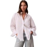 Calvin Klein Bayan Cotton Poplin Cropped Shirt Wove Lv047f148g Diğer Gömlekler, Beyaz (Parlak Beyaz), M