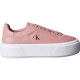Calvin Klein Bayan Flatform Lace Up LTH Mg Yw0yw01928 Low Top, Pembe Allık Parlak Beyaz, 40 EU