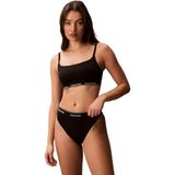 Calvin Klein Bayan Kare Yaka Sütyen Lv00q61130 Banyo Üstü (Tekli Paket), siyah (Black), XS